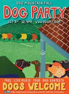 Fall Dog Party Poster