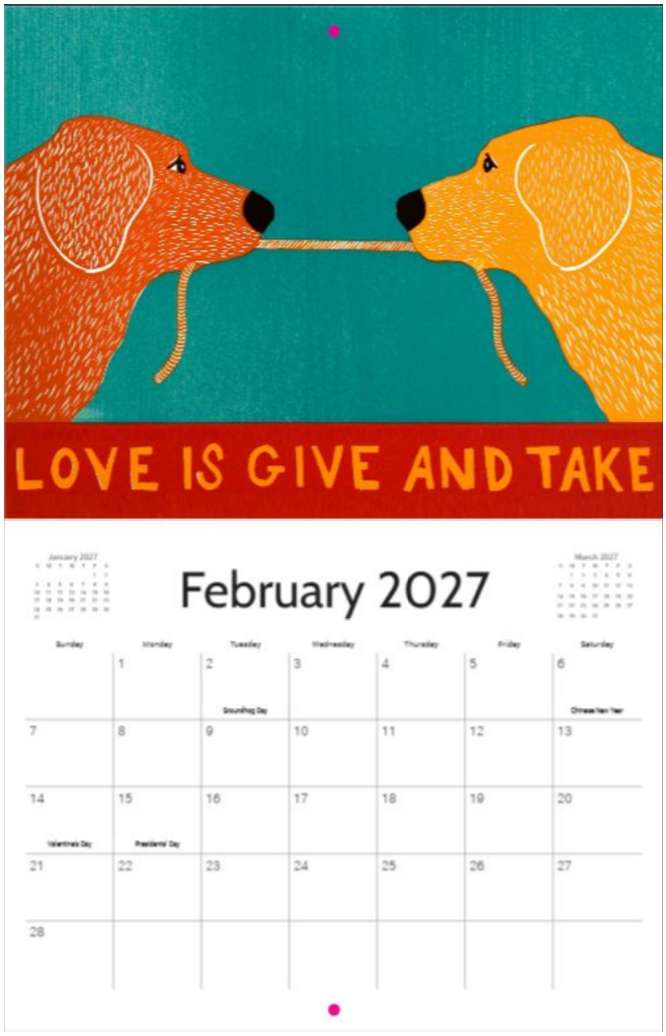 2027 Dog Mountain Calendar - Image 3